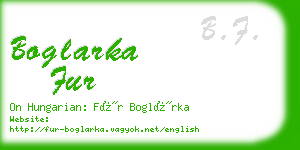 boglarka fur business card